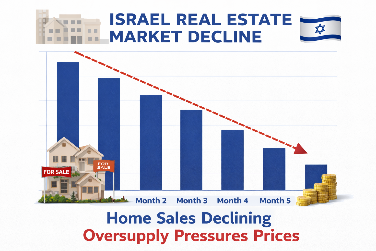 🇫🇷 Ralentissement du marché immobilier en Israël : ventes en nette baisse